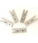 LOT 24 PINCES A LINGE ARGENT 3CM