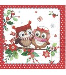 SERVIETTE LES 2 HIBOUX