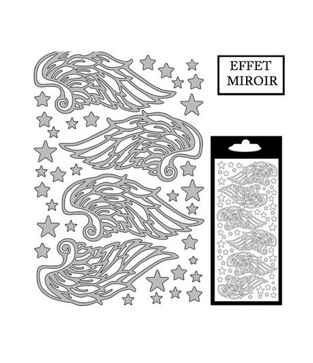 STICKERS AILES ARGENT