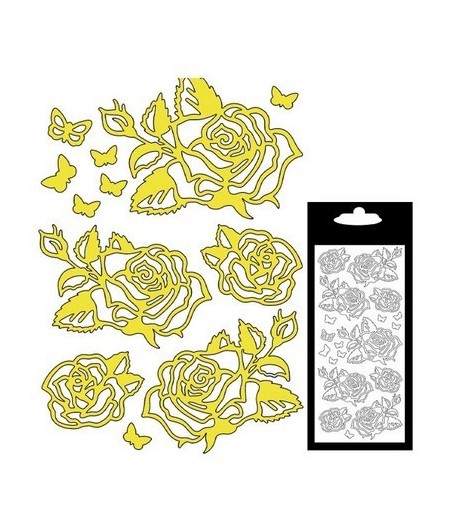 STICKERS ROSES OR