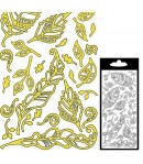 STICKERS FEUILLES OR