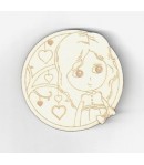 FORME EN BOIS ROND FILLETTE