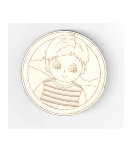 FORME EN BOIS ROND GARCON