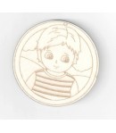 FORME EN BOIS ROND GARCON