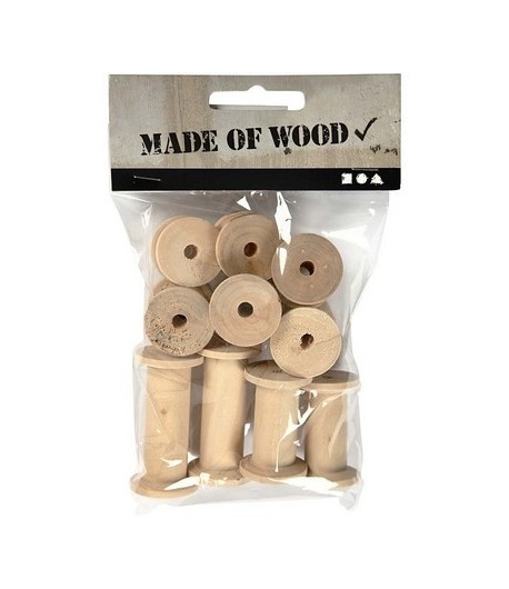 BOBINES BOIS CLAIR X 10