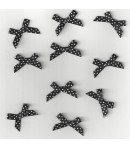 10 NOEUDS NOIRS A POIS BLANCS