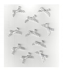 10 NOEUDS BLANC A POIS NOIRS