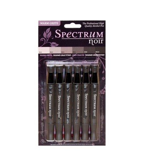 SPECTRUM NOIR X 6 - TONS GRIS CHAUDS