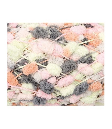 LAINE POMPON SAUMON GRIS (027)