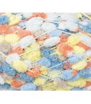 LAINE POMPON ORANGE BLEU 029