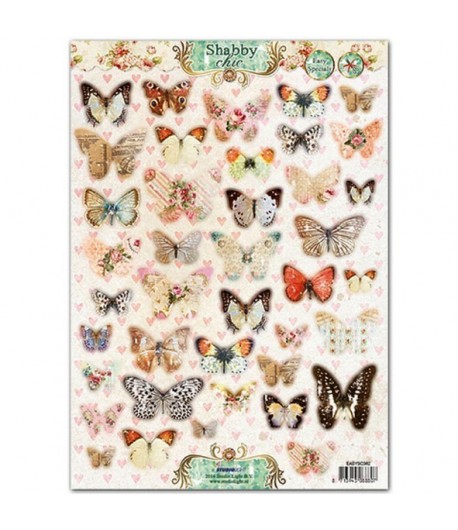 FEUILLE 3D PAPILLONS 1530363
