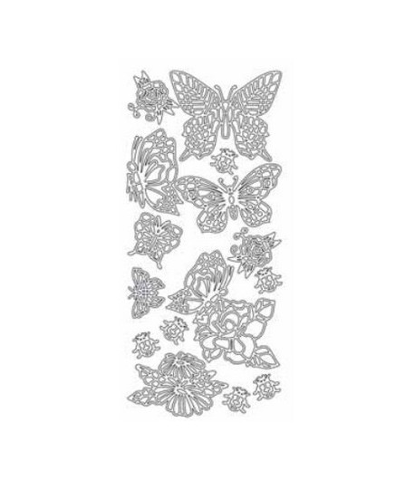 STICKERS PAPILLONS OR
