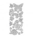 STICKERS PAPILLONS ARGENT