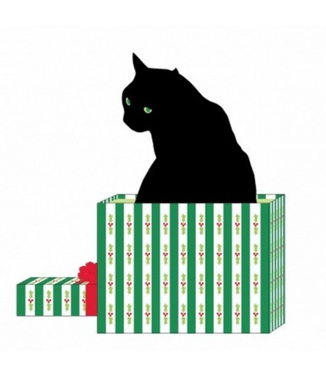 SERVIETTE CHAT CADEAU