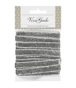 RUBAN ARGENT PAILLETÉ 5M