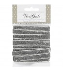 RUBAN ARGENT PAILLETÉ 5M