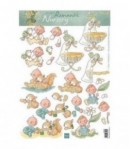 FEUILLE 3D ROMANTIC NURSERY AK0054