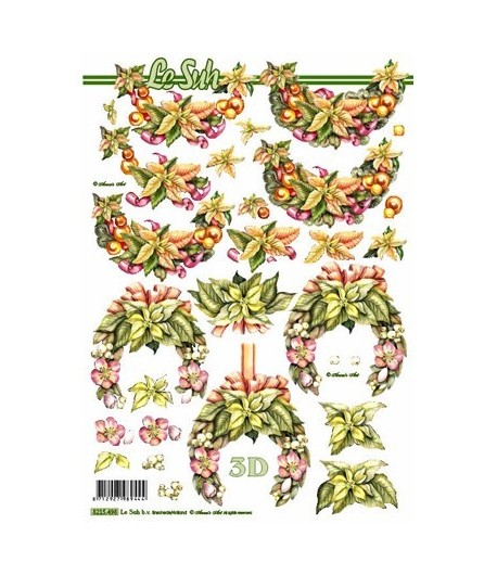 FEUILLE 3D COURONNE DE NOEL