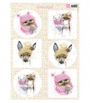 FEUILLE 3D WINTER WOOL ROSE - MARIANNE DESIGN VK9547