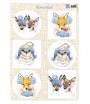 FEUILLE 3D WINTER WOOL BLEU - MARIANNE DESIGN VK9548