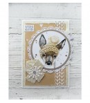 FEUILLE 3D WINTER WOOL BLEU - MARIANNE DESIGN VK9548