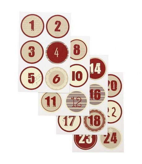 STICKERS CALENDRIER DE L'AVENT