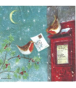 SERVIETTE COURRIER PERE NOEL