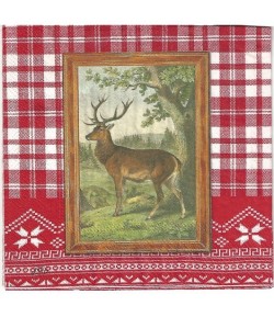 SERVIETTE RENNE DANS LES BOIS