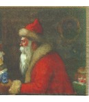 SERVIETTE PERE NOEL ET CADEAUX