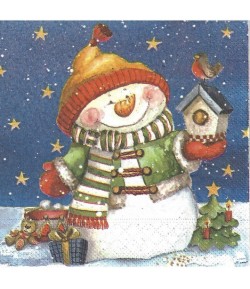 SERVIETTE LES BONHOMMES DE NEIGE 4