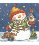 SERVIETTE LES BONHOMMES DE NEIGE 4
