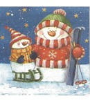 SERVIETTE LES BONHOMMES DE NEIGE 4