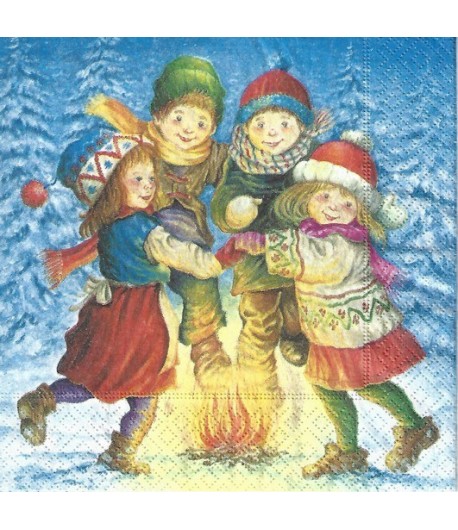 SERVIETTE AUTOUR DU FEU