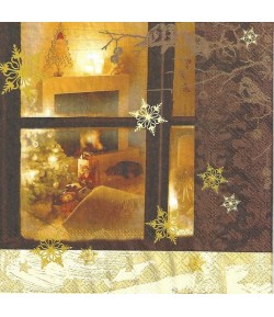 SERVIETTE AU COIN DU FEU 