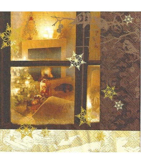 SERVIETTE AU COIN DU FEU 