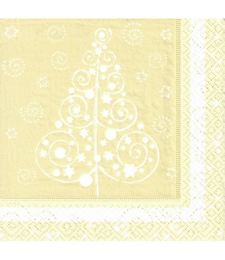 SERVIETTE FOND CREME