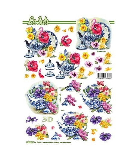 FEUILLE 3D FLEURS 8215767