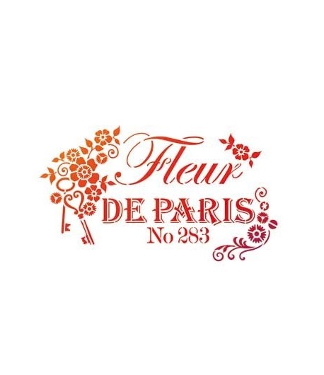 POCHOIR A4 FLEUR DE PARIS