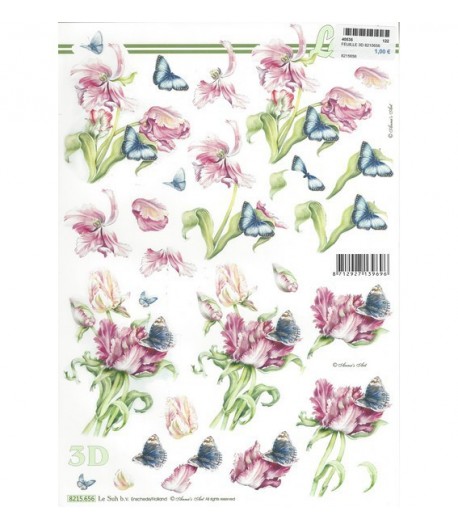 FEUILLE 3D TULIPES 8215656