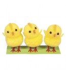 3 MINI POUSSINS 4.5 CM