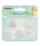 MINIATURES EN RESINE AFTERNOON TEA X 4