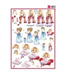 FEUILLE 3D PETITES FILLES 3DHM062
