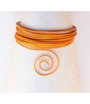 FIL ALU EMBOSSÉ 2MM - ORANGE 5M