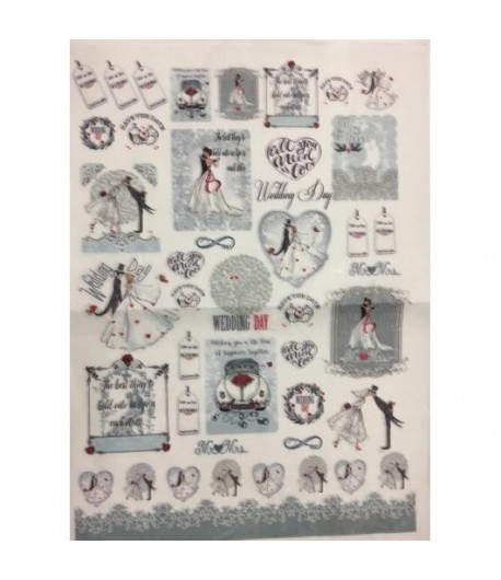 PAPIER DE RIZ MARIAGE 299 35X50