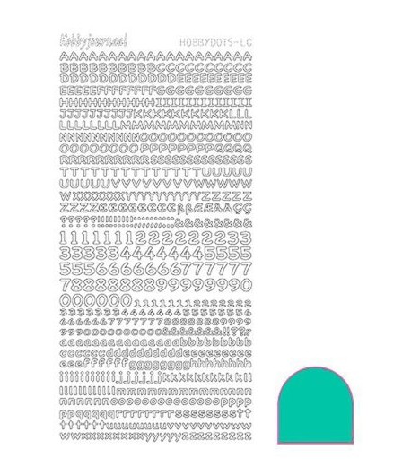 STICKERS ALPHA/CHIFFRES BLEU VERT