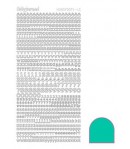 STICKERS ALPHA/CHIFFRES BLEU VERT