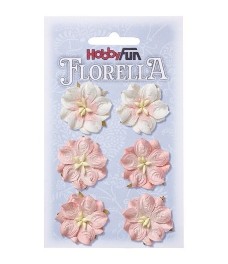 FLEURS TONS ROSE X 6