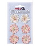 FLEURS TONS ROSE X 6