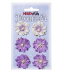 FLEURS TONS MAUVE X 6