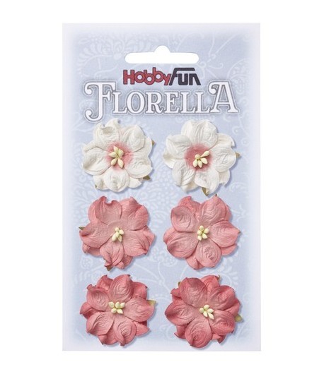 FLEURS TONS ROSE X 6